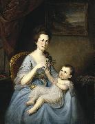 Charles Willson Peale Mrs David Forman and Child USA oil painting artist
